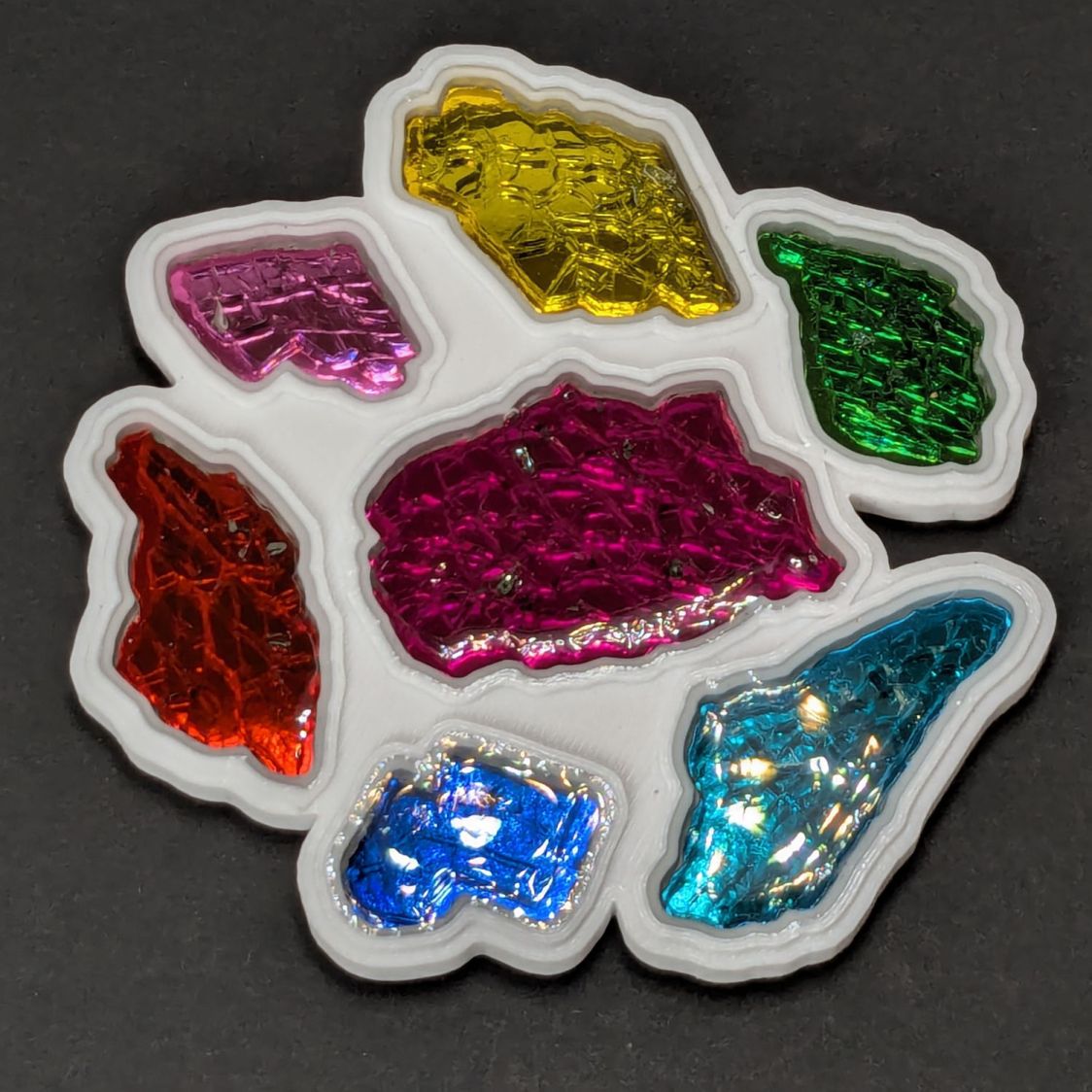 Printed Coasters - white PETG finished