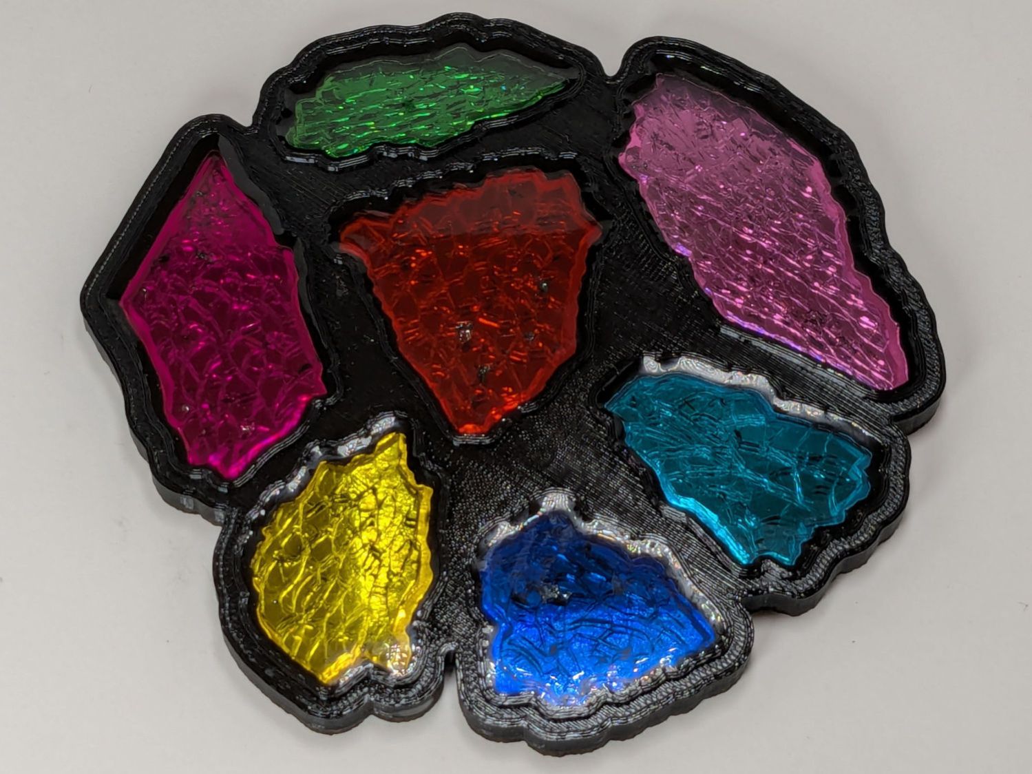 Printed Coasters - black PETG finished