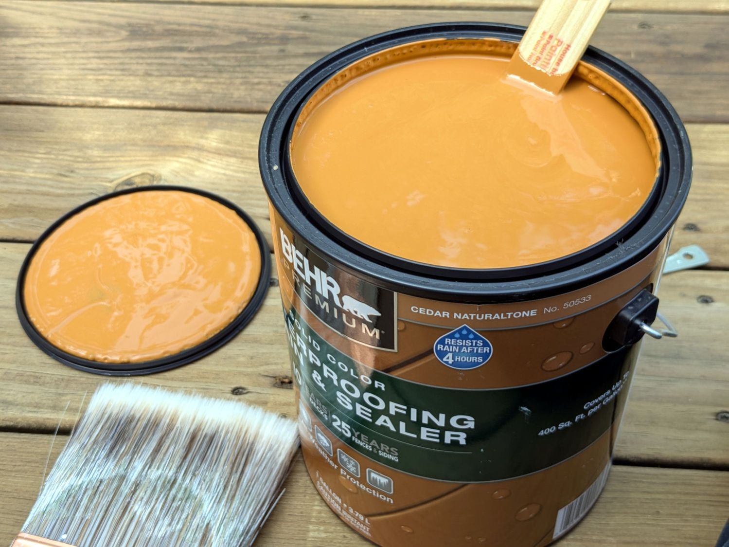 Deck restaining - Behr Cedar Naturaltone