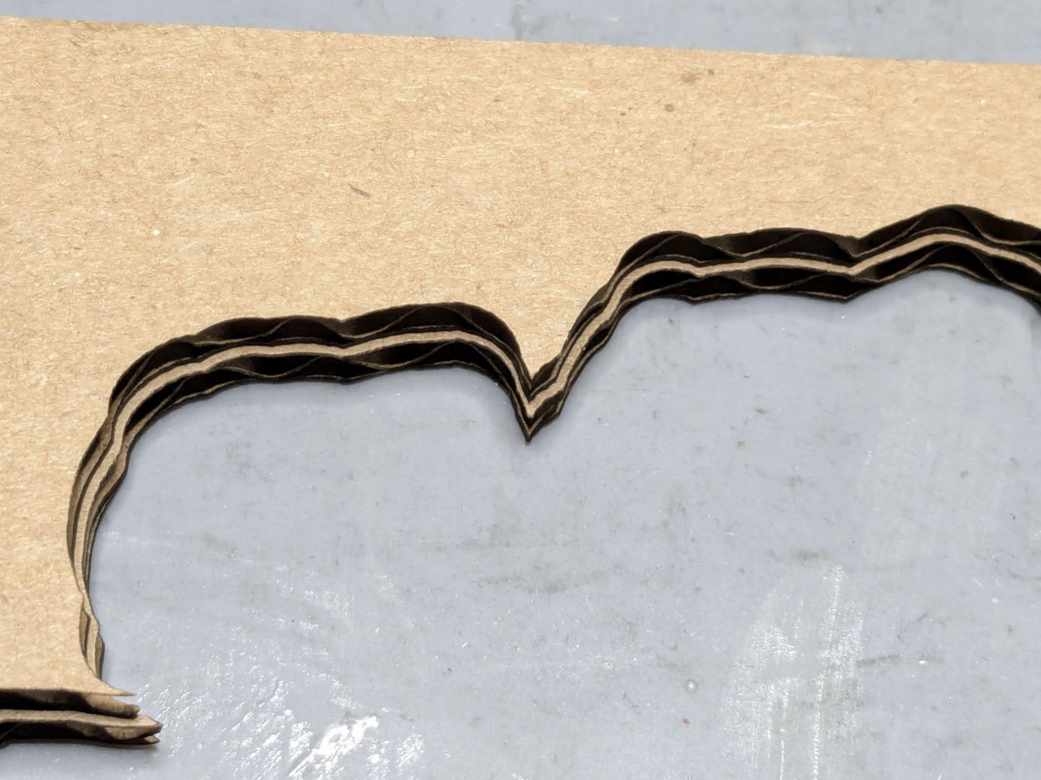 Printed Coaster - cork alignment fixture - detail