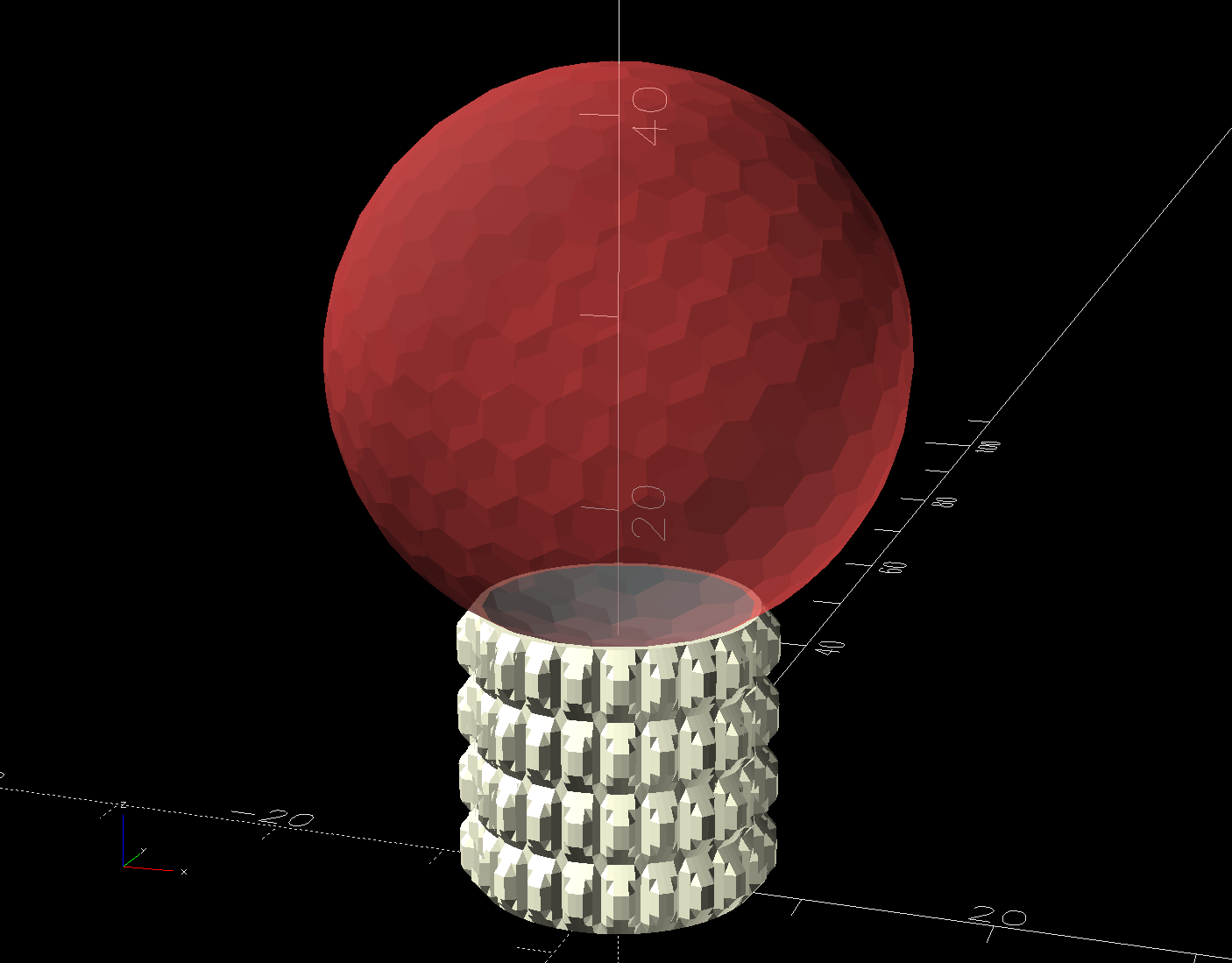 Generator Air Filter Screw Knob - solid model