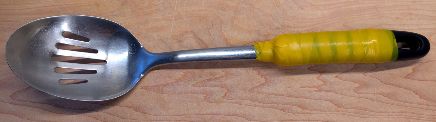 Kitchen spoon - silicone handle wrap