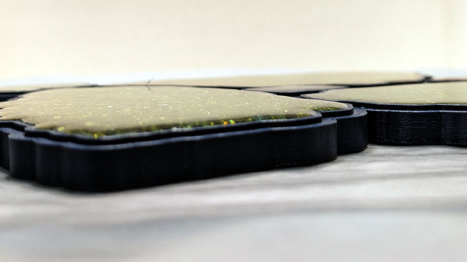 Printed Fragment Coaster 165mm - epoxy meniscus