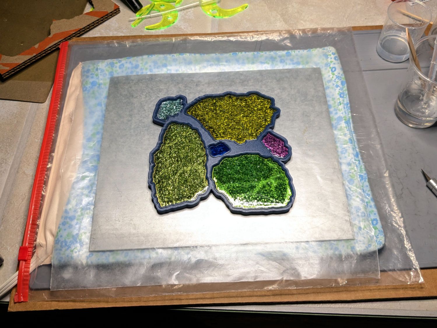 Printed Fragment Coaster 165mm - warming setup