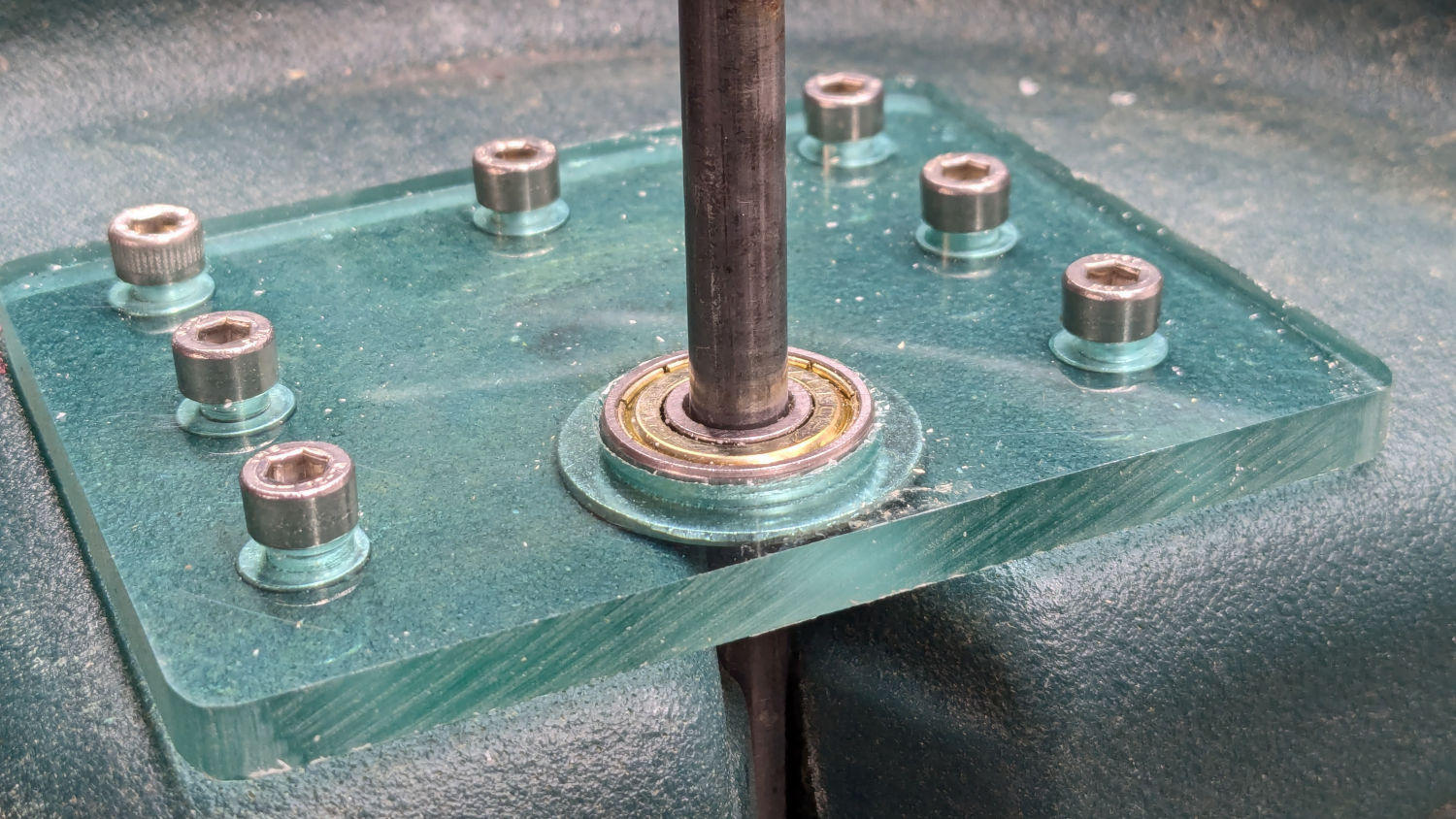 Garden Seat - reinforcing plate installed