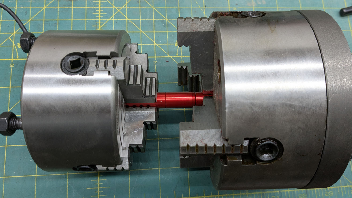 OMTech focus pen - double chuck setup