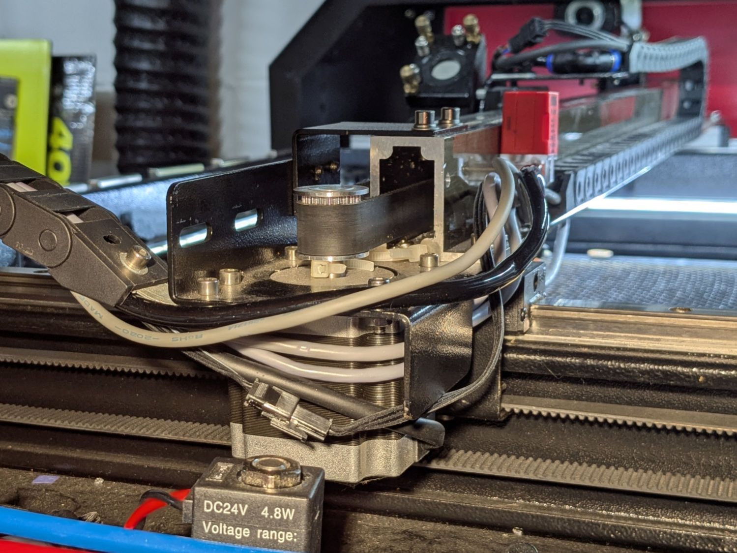 OMTech focus pen - gantry wiring