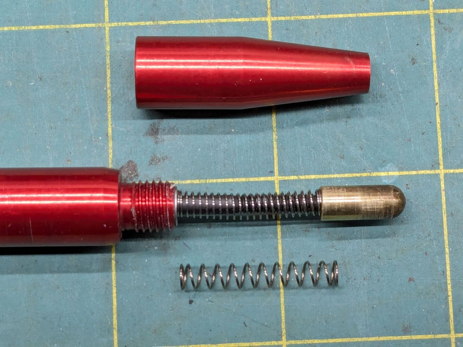 OMTech focus pen - soft spring - installed