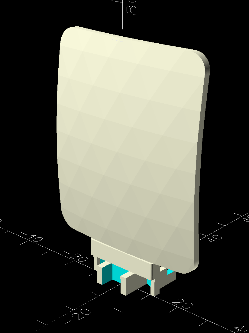 Nightlight light guide - view side - solid model