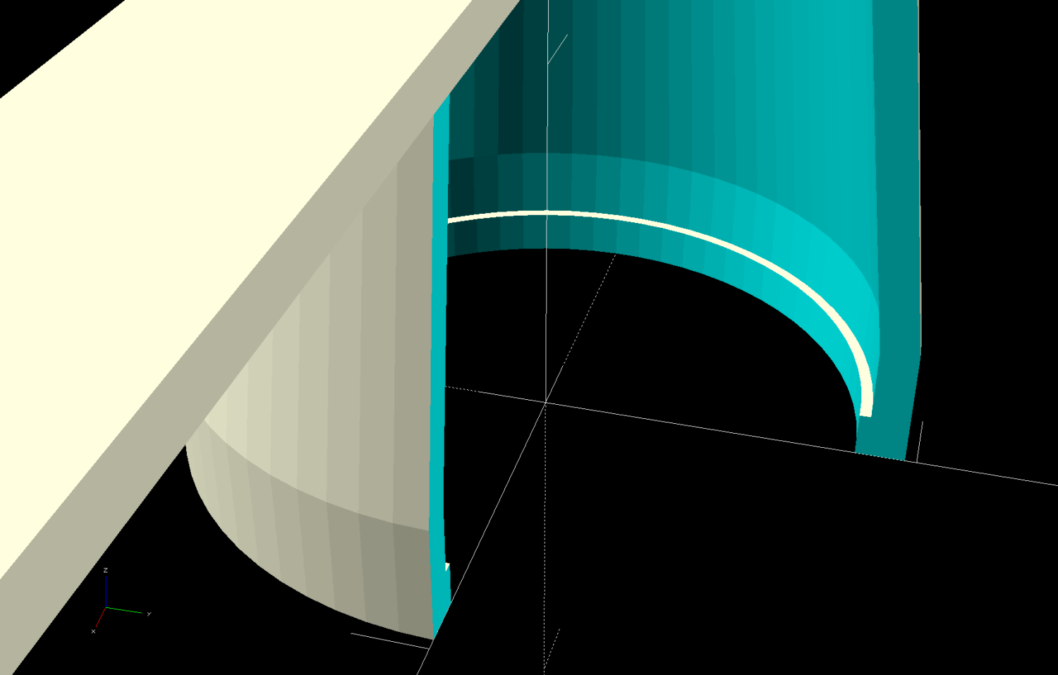 Crosman BB bottle cap - solid model - section view