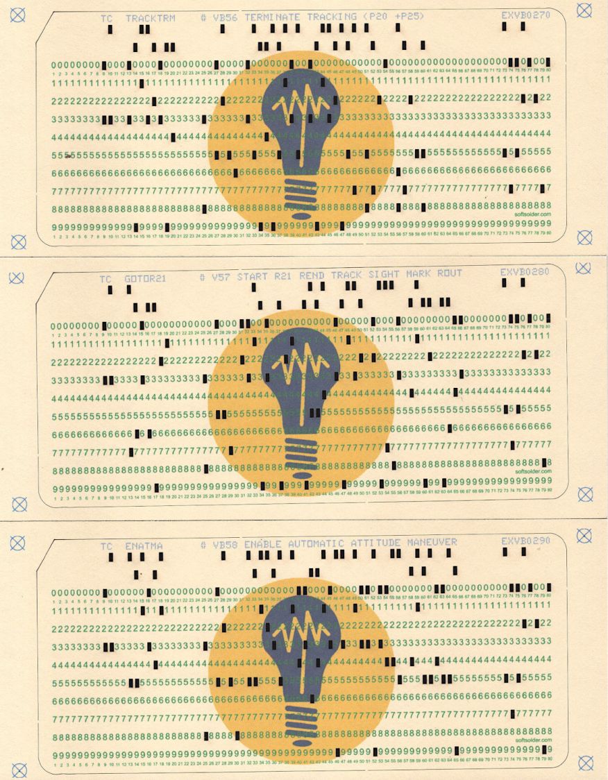 Ext Verb cards - 0270-0290 punched
