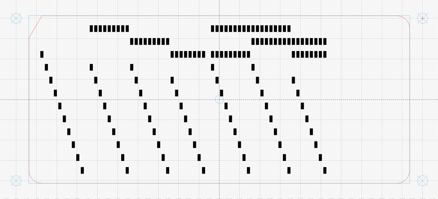 Punched Cards - laser SVG layout