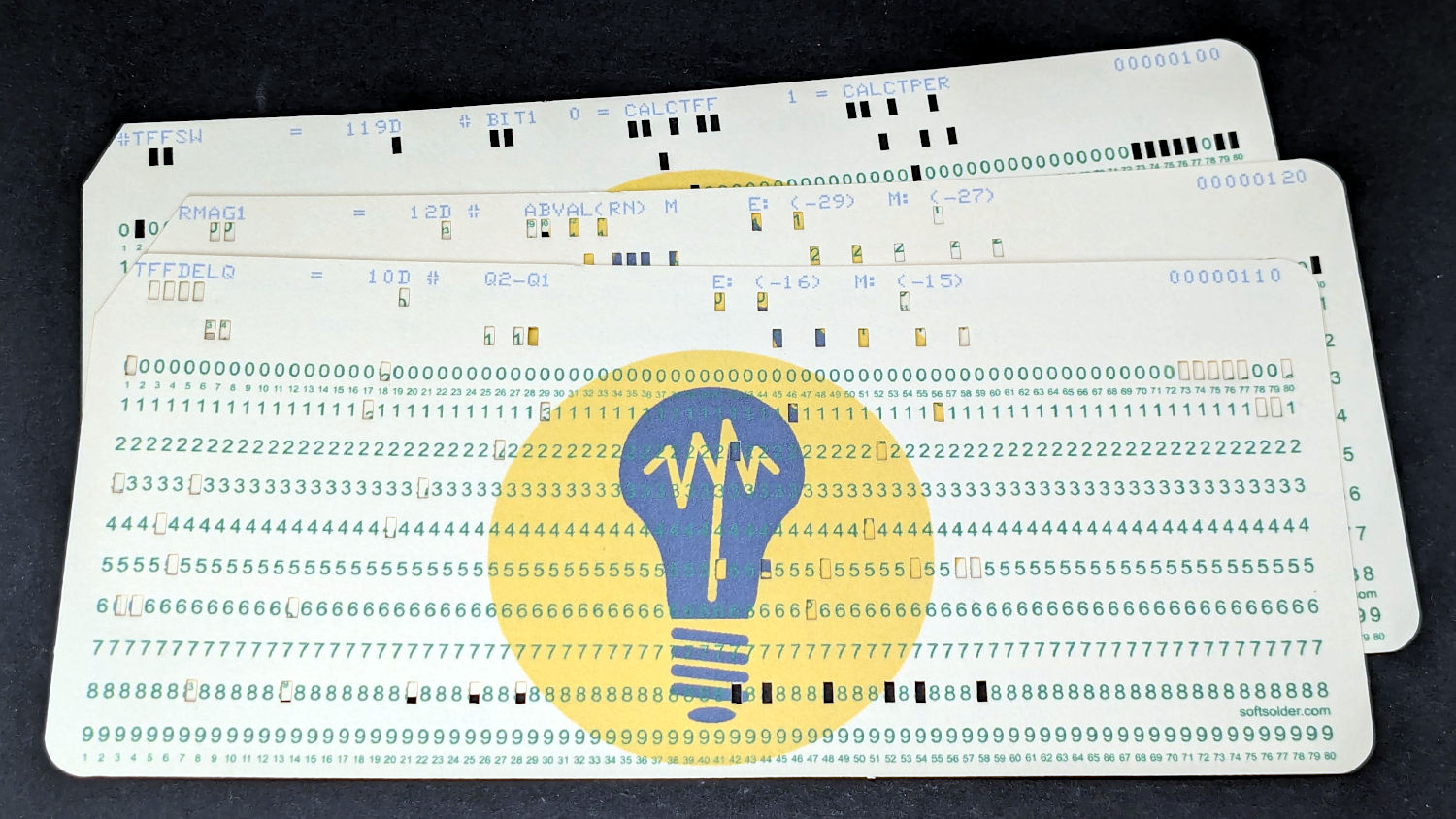 Punched cards - Apollo 11 CM