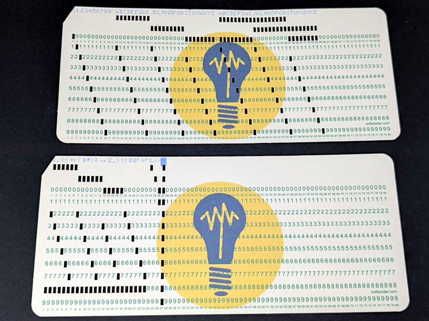 Punched cards - character tests