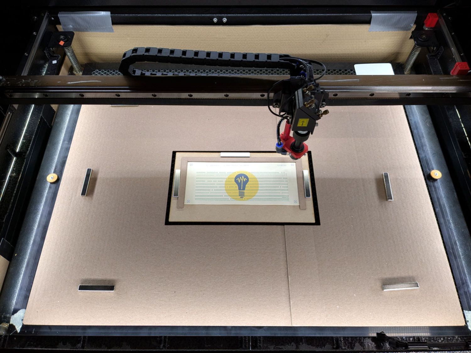 Punched cards - laser fixture overview
