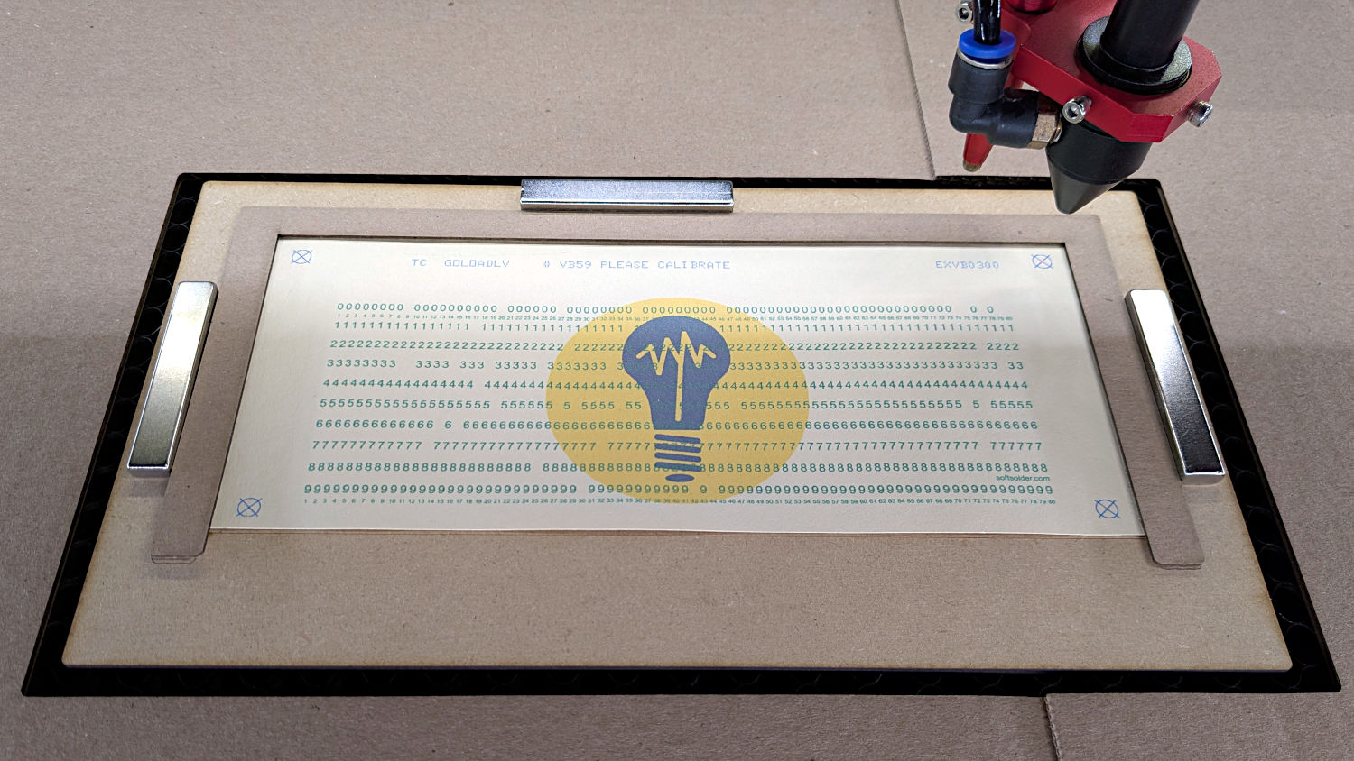 Punched cards - laser fixture alignment
