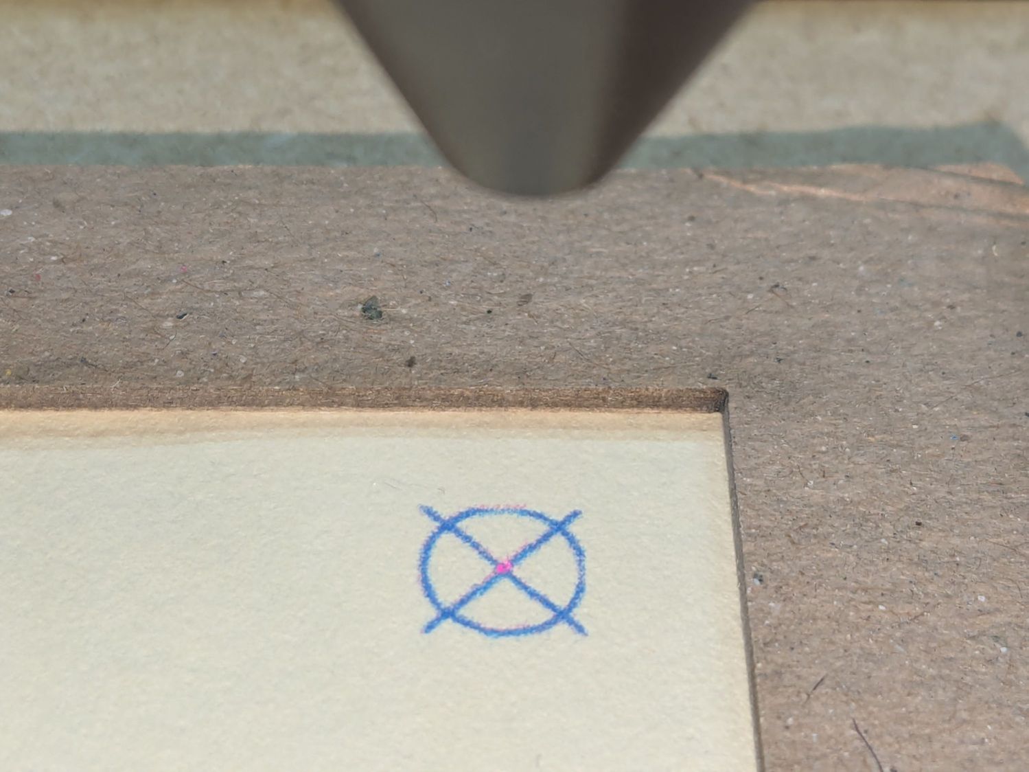 Red dot vs printed target alignment