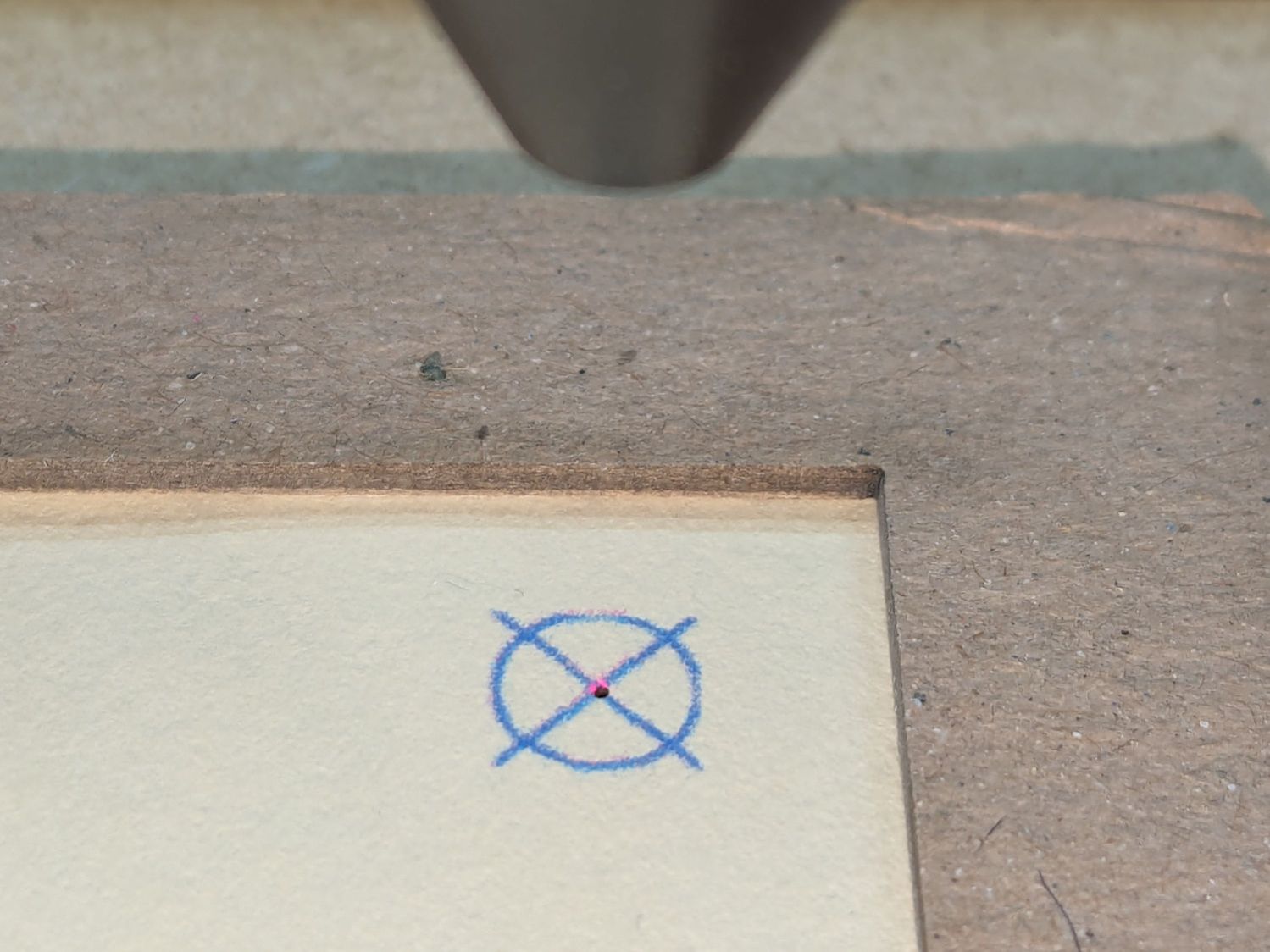 Red dot vs printed target vs laser spot alignment