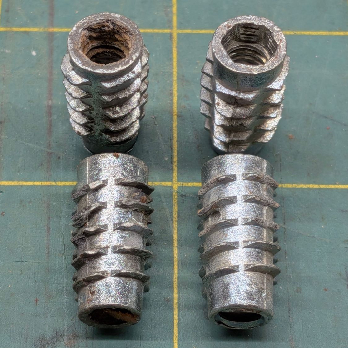 Clothes rack screws - threaded insert corrosion