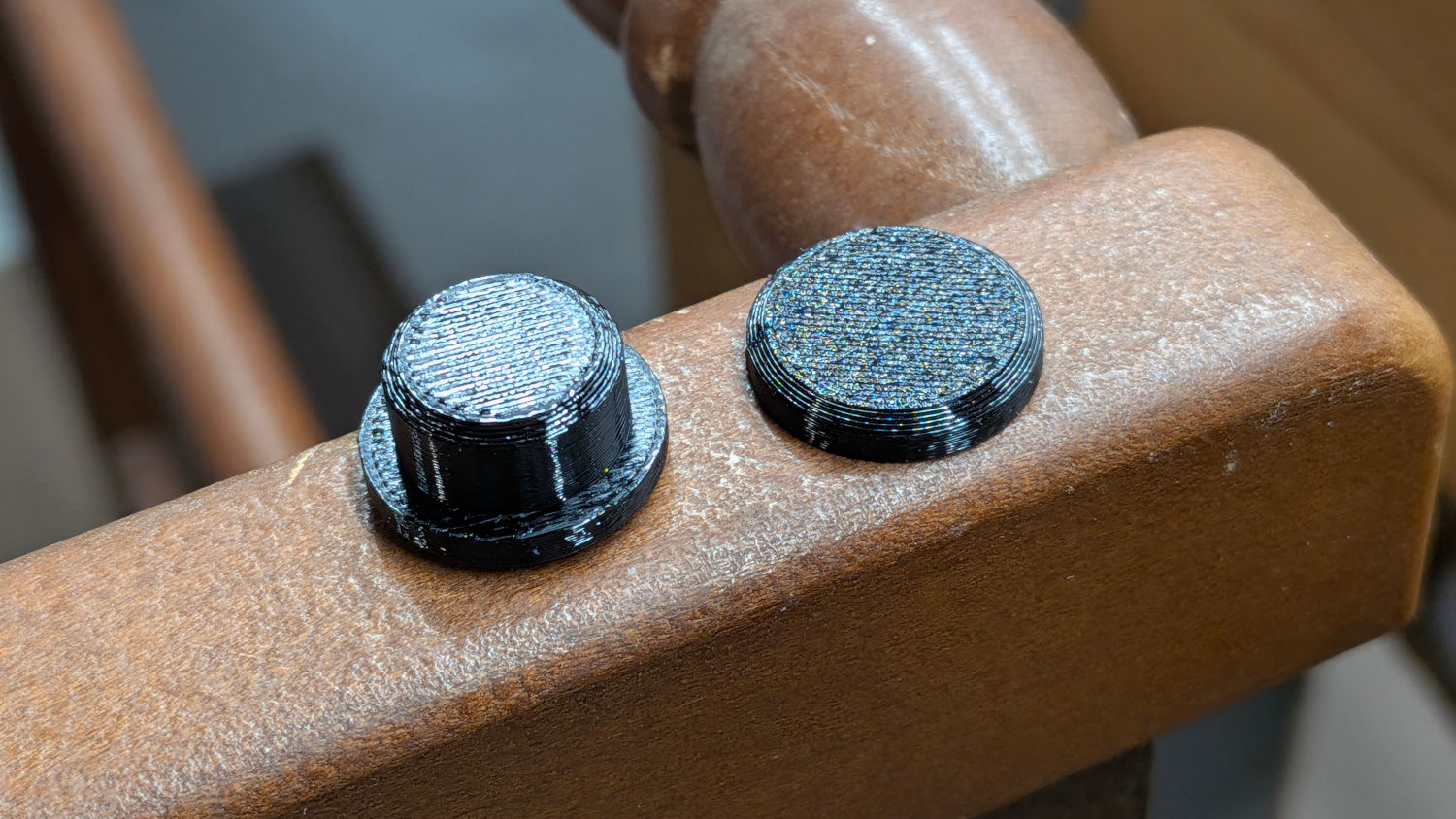 Clothes rack screws - cover installed