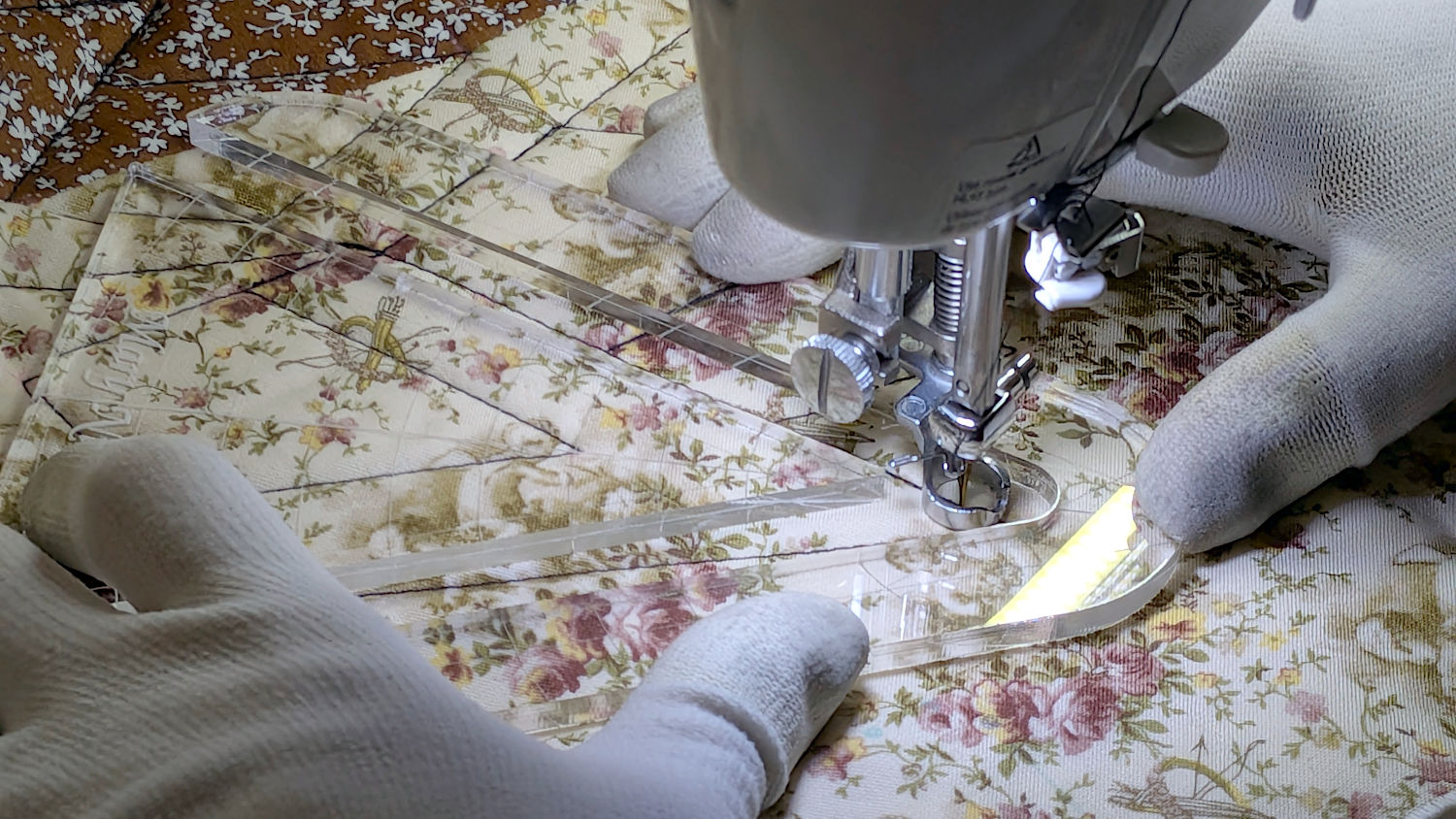 45° Quilting Ruler - in use