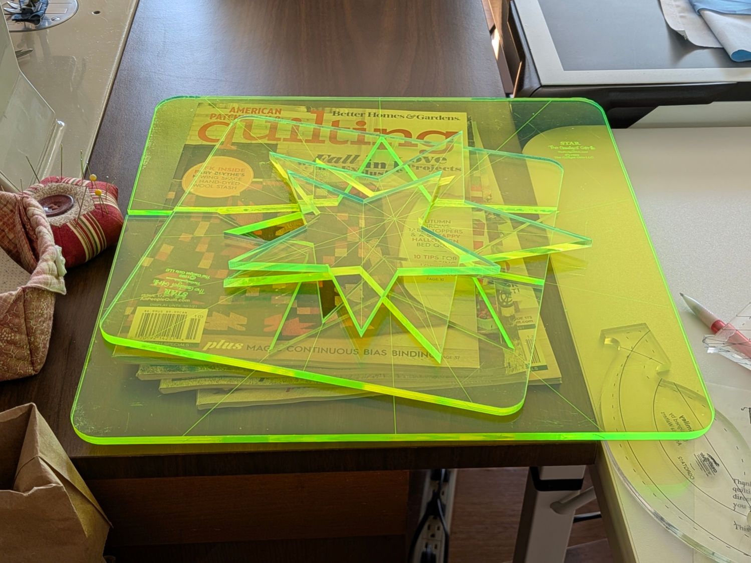 Star quilting ruler - finished