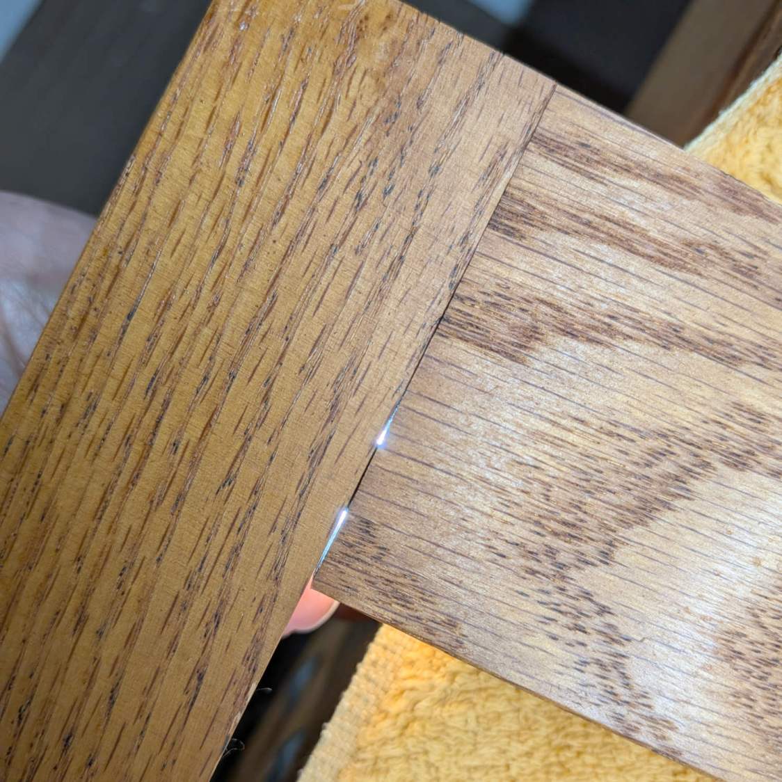 Oak Stool Legs - dowel revealed