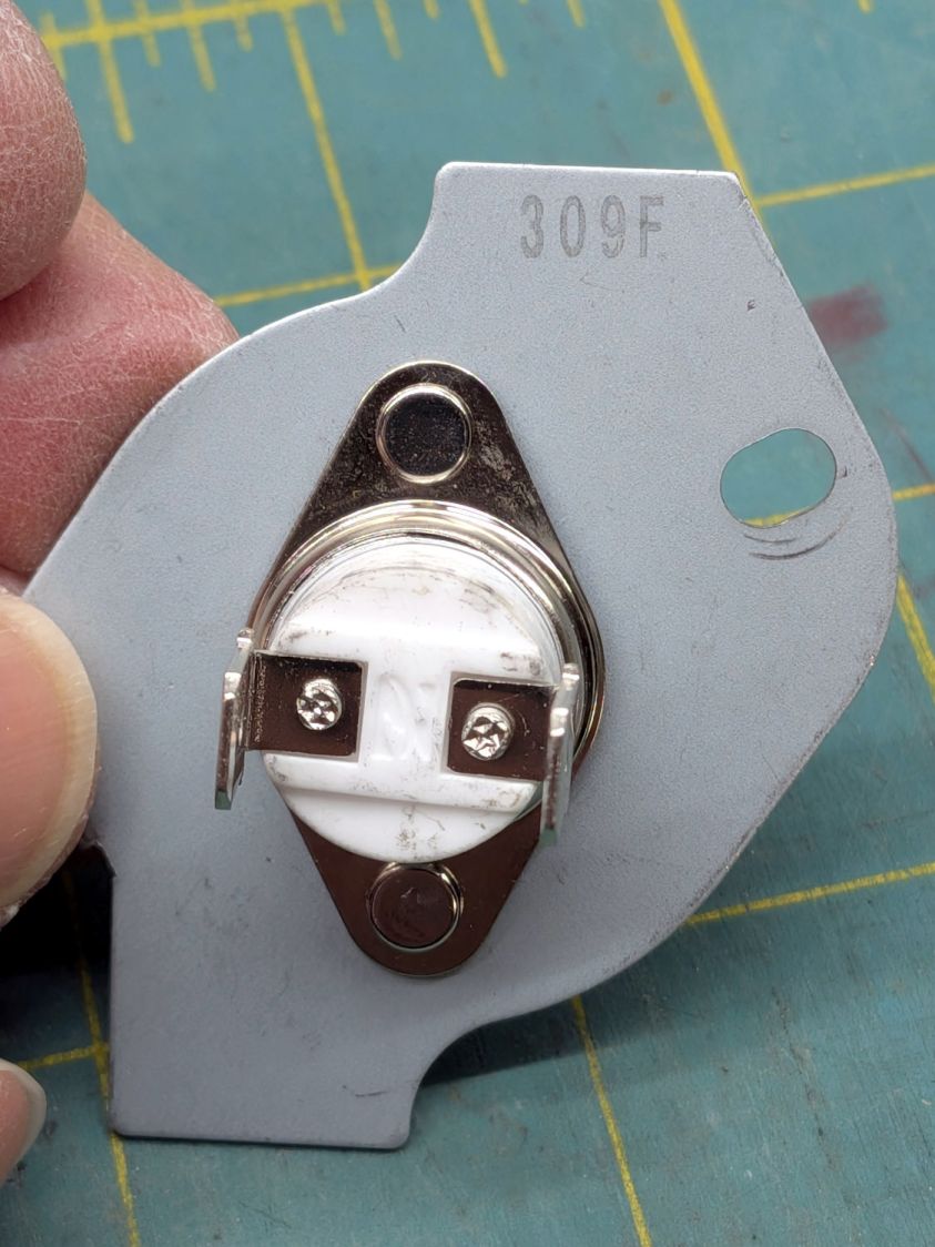 Whirlpool Clothes Dryer - thermal cutoff - marking