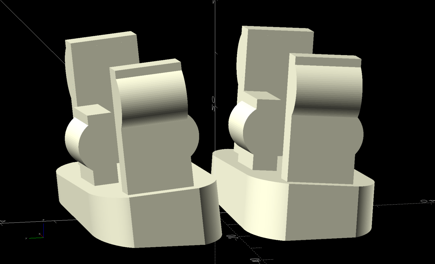 Patio Table Foot - solid model - build view