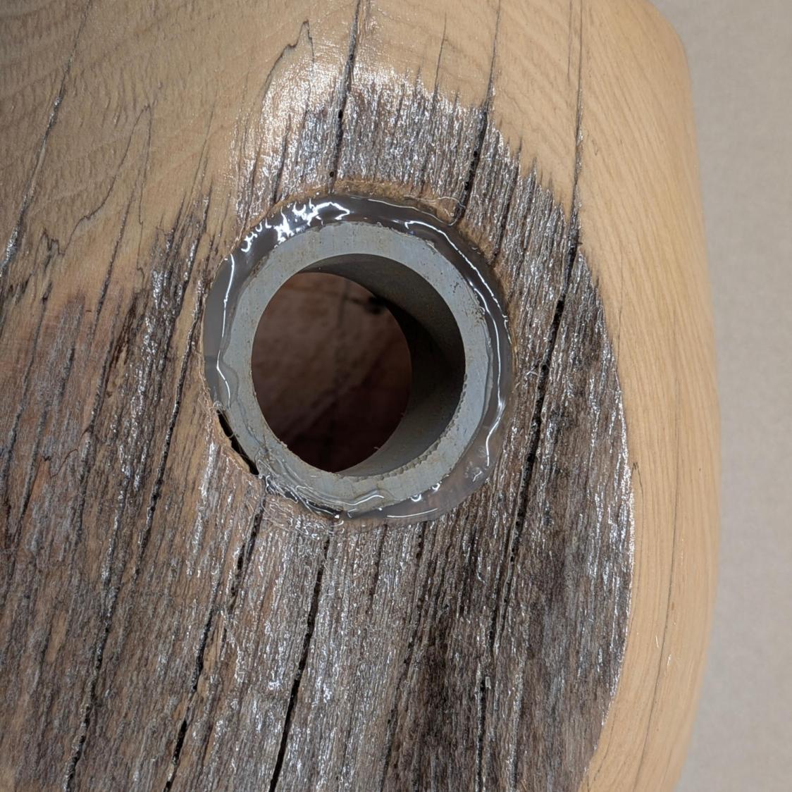 Bird House entrance reducer - exterior glue