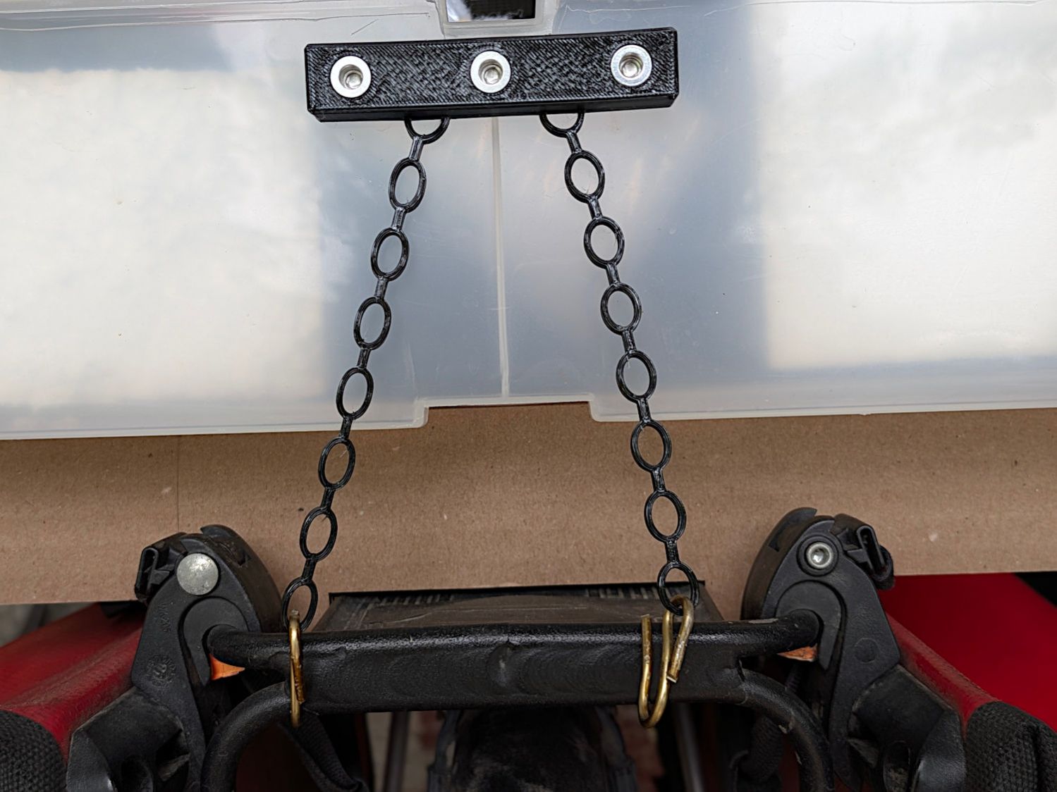 Bike Rack Tray Holder - straps - relaxing