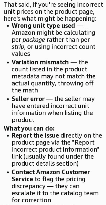 Amazon unit pricing - ask Alexa