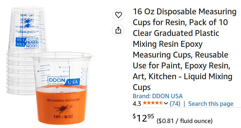 Amazon unit pricing - cups per ounce