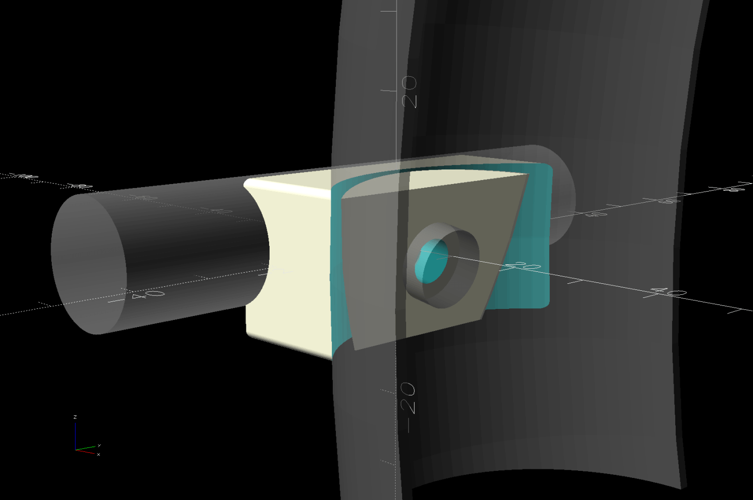 Fender front mount - solid model - Show view