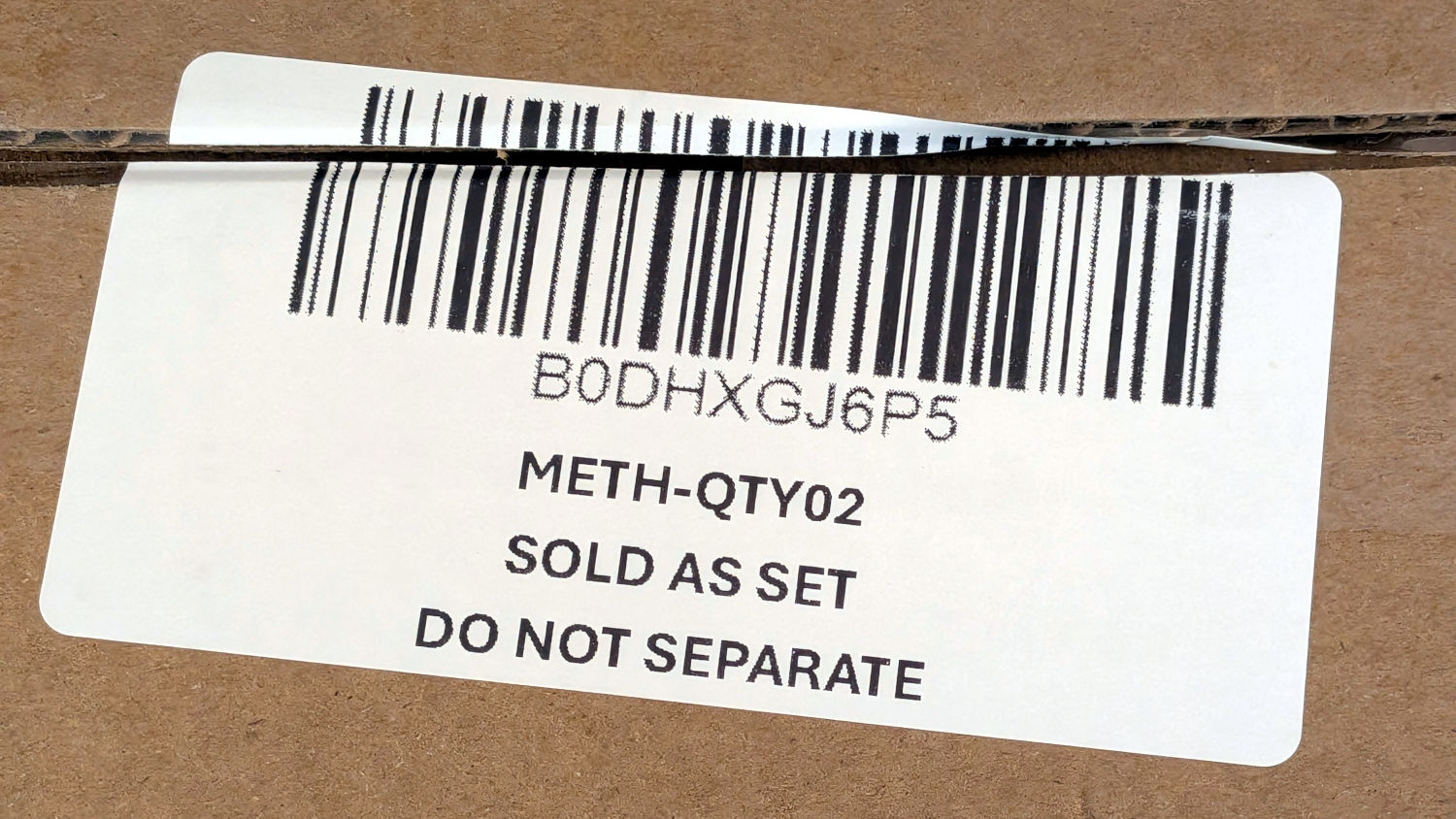 Methanol package label