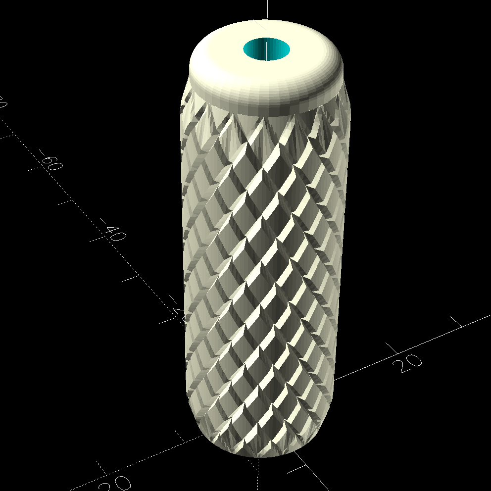 Dremel Collet Chuck Handle - solid model - top view