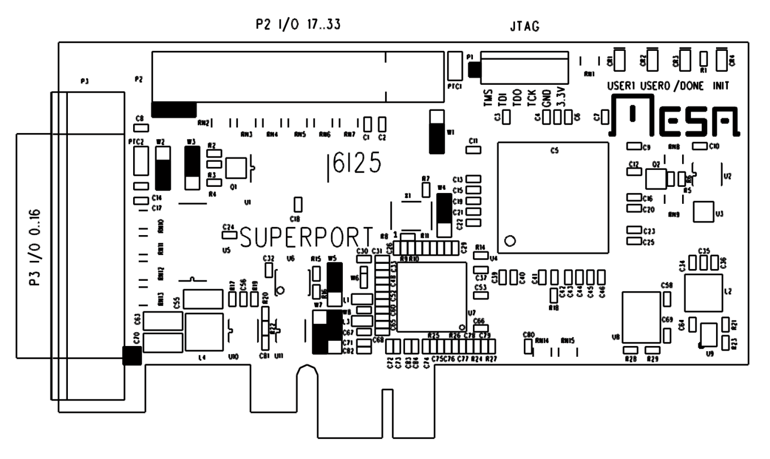 Mesa 6i25 - jumper locations