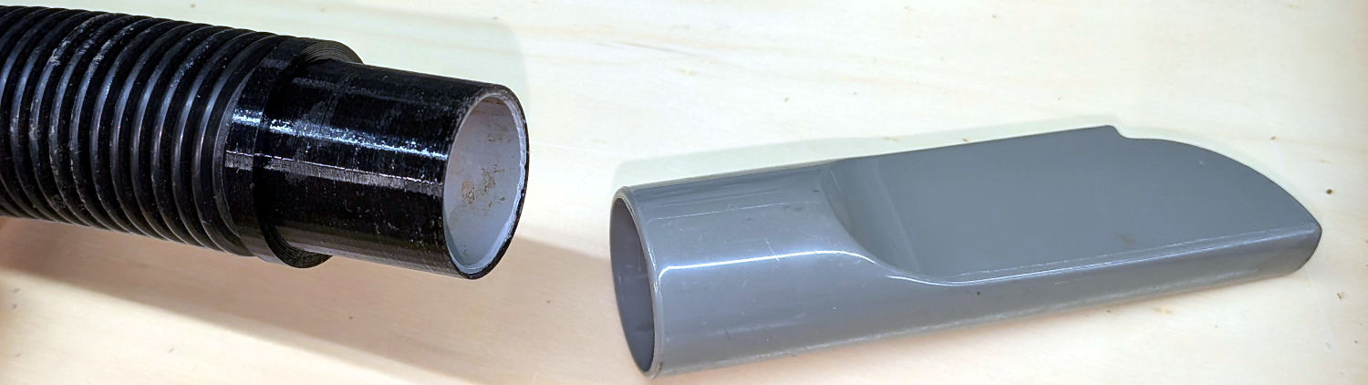 Spiral Hose - 1.25in nozzle adapter - installed