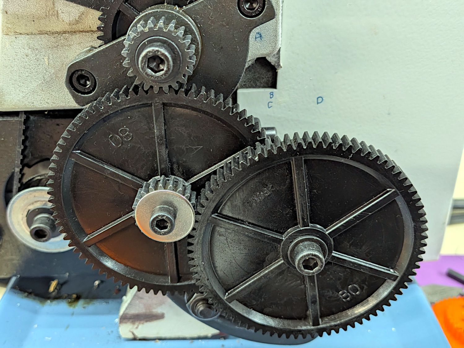 Mini-lathe 256 TPI change gears