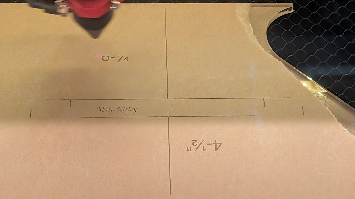 Semicircular Ruler - engraving