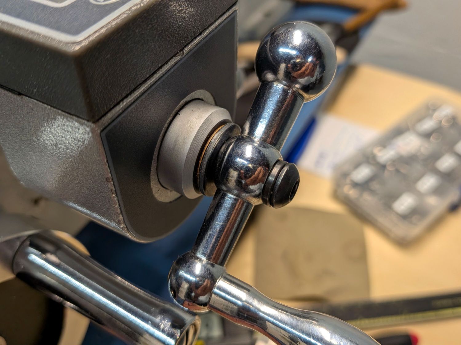 Mini-lathe - cross slide handle shim