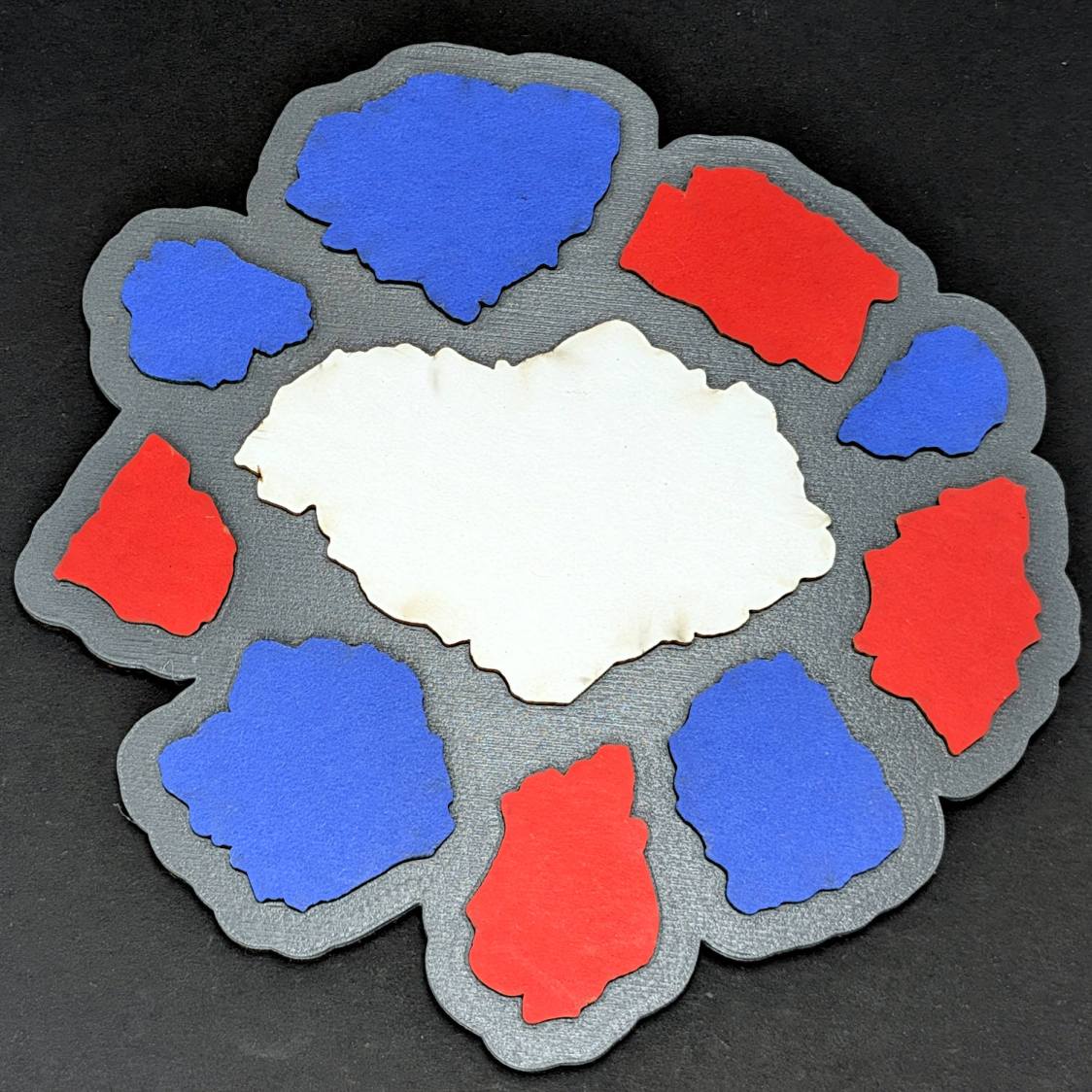 Chipboard Fragment Coaster - flat top