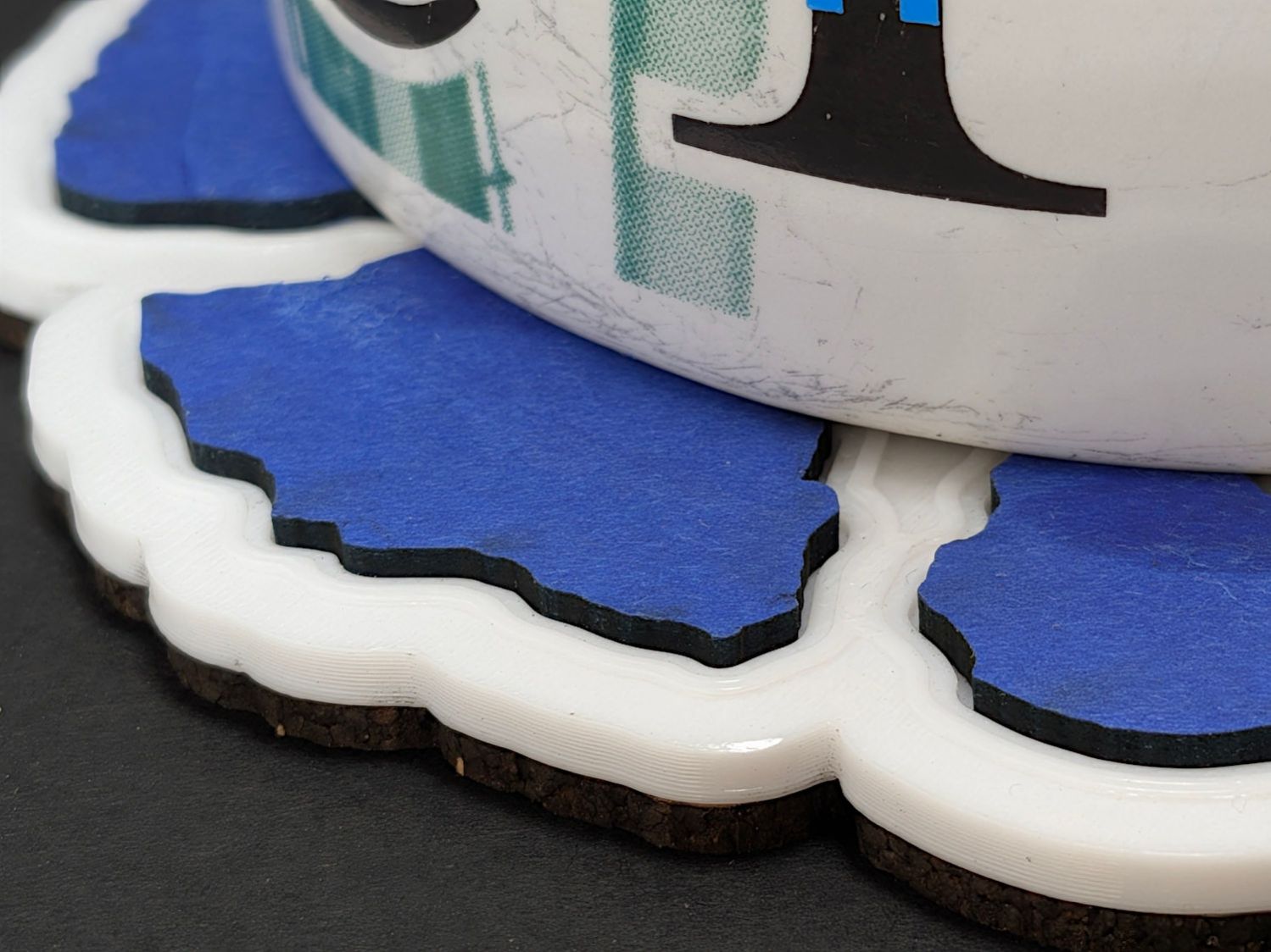 Chipboard Fragment Coaster - detail