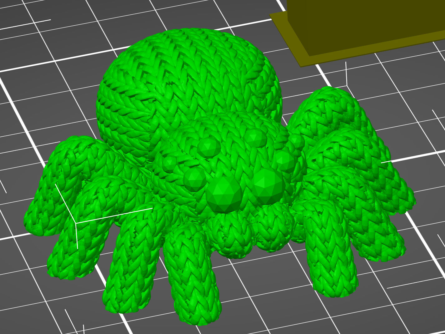 Knitted Spider - 8 eyes - slicer model