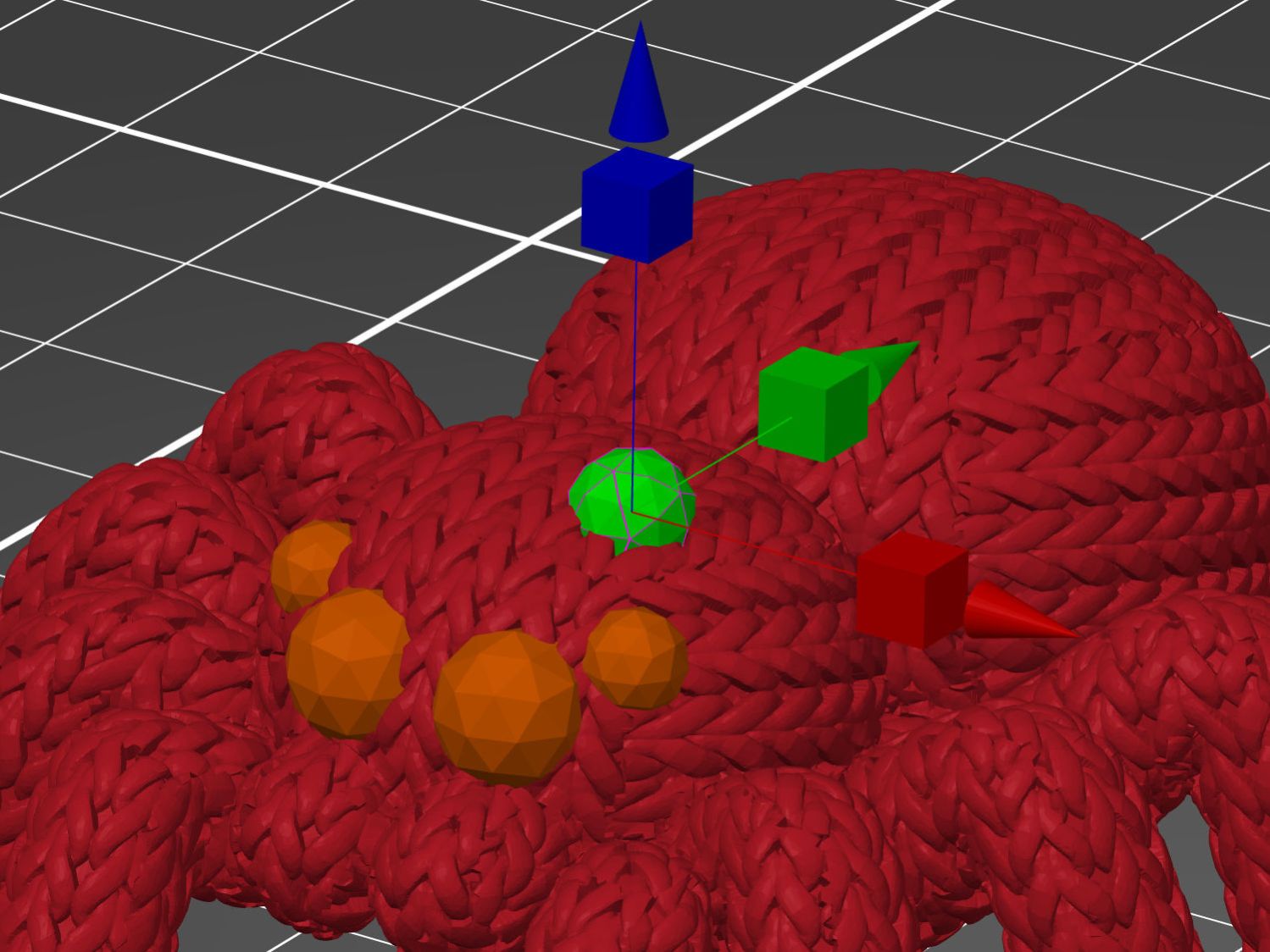 Knitted Spider - eye positioning