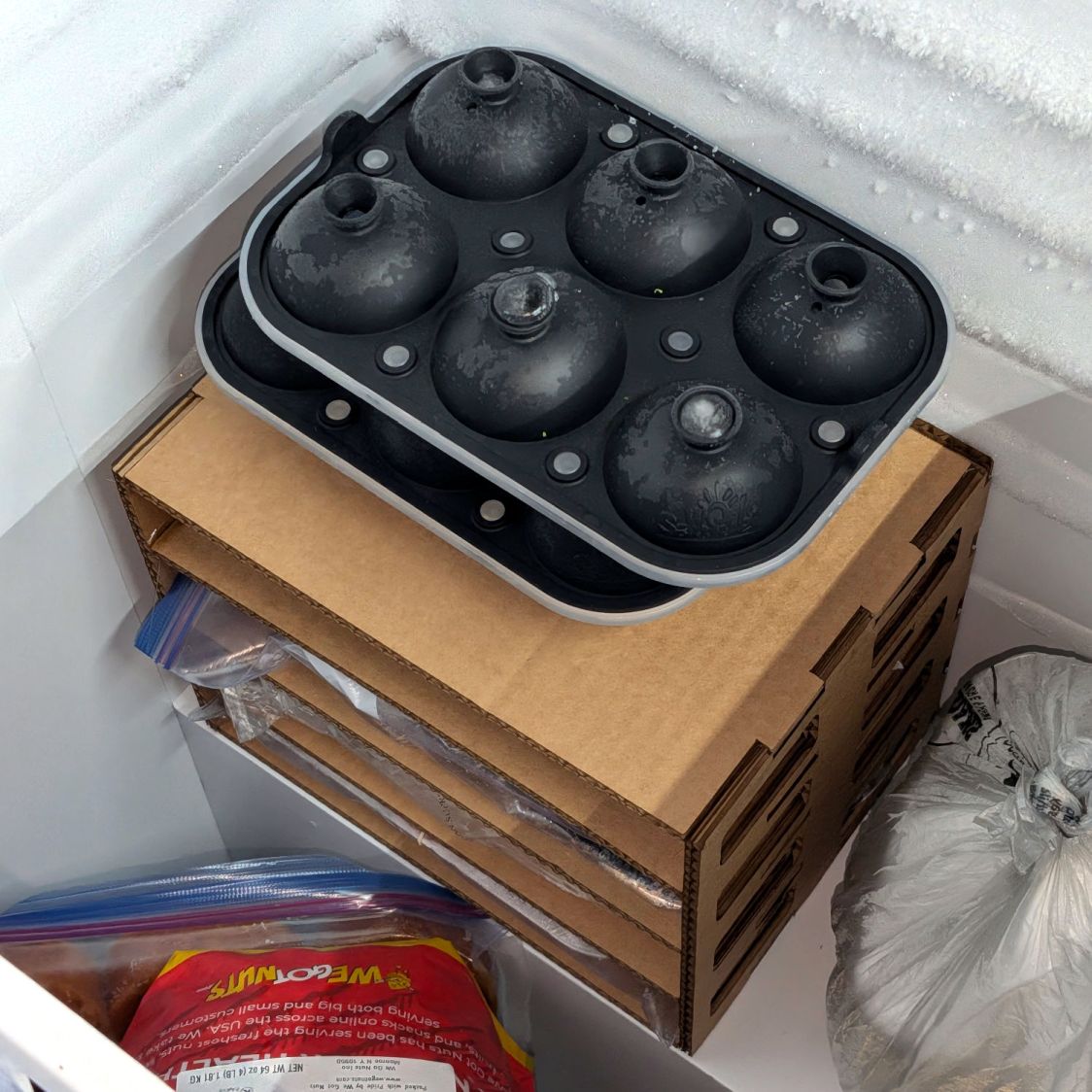 Freezer Tray Rack - installed