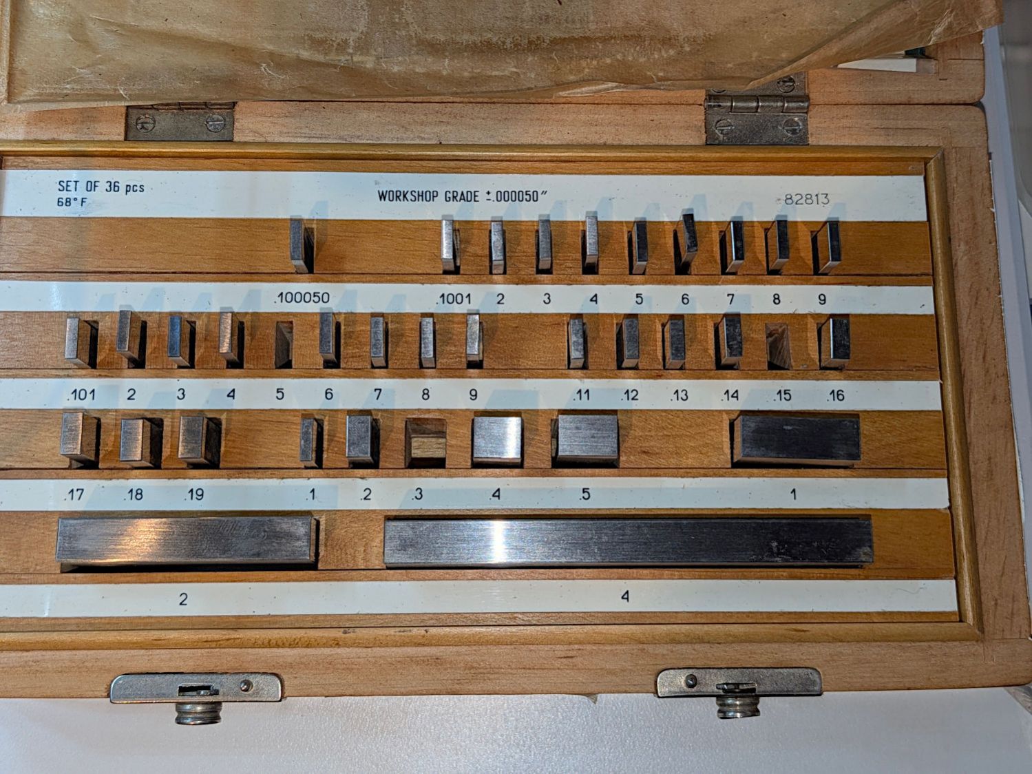 HQ Sixteen - gage blocks used - 2