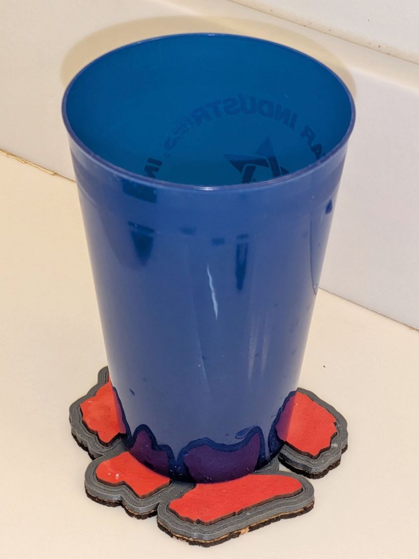 Printed Fragment Coaster - small
