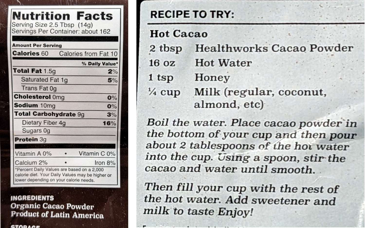 Healthworks Cacao Powder - 2025