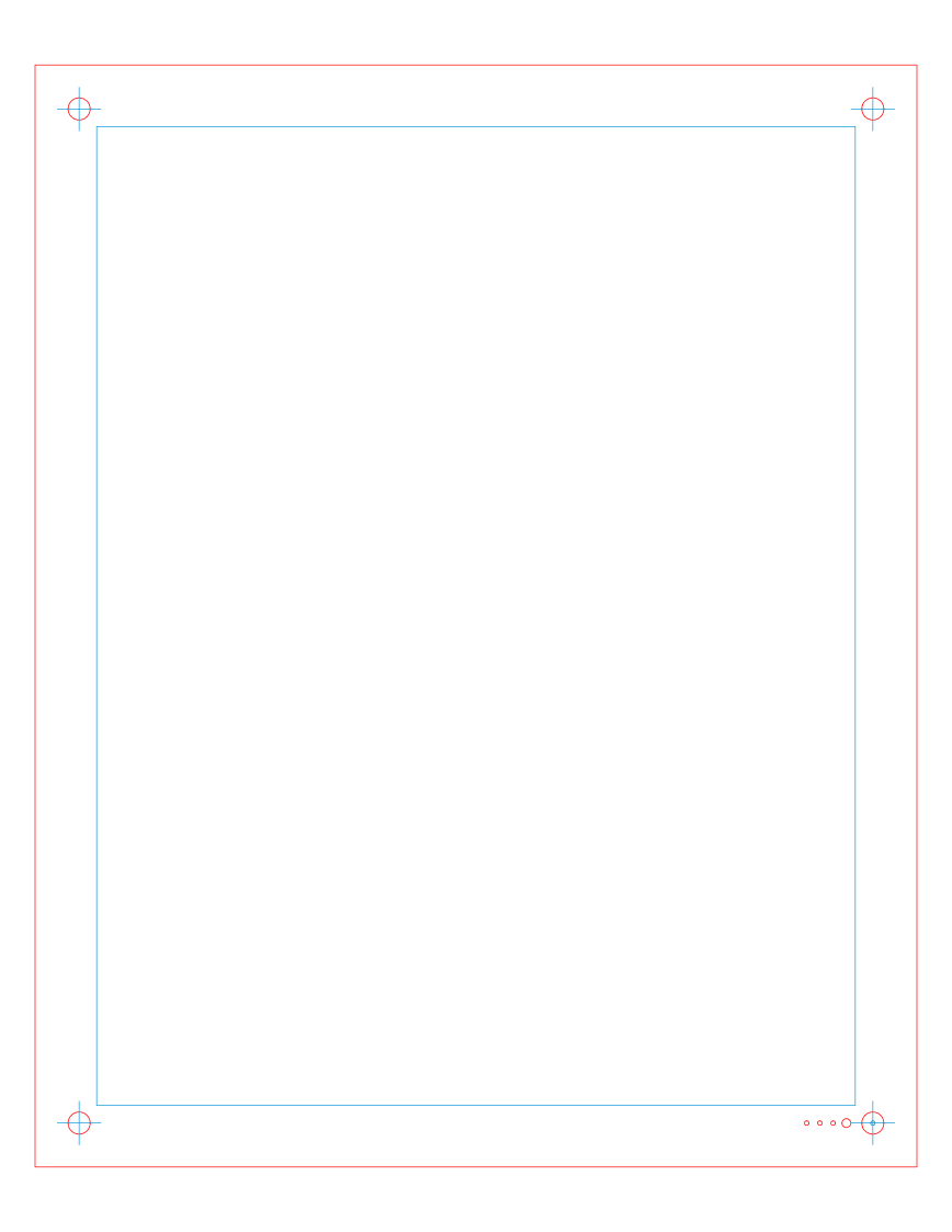 Printed sheet template - 8×10 - 172x220